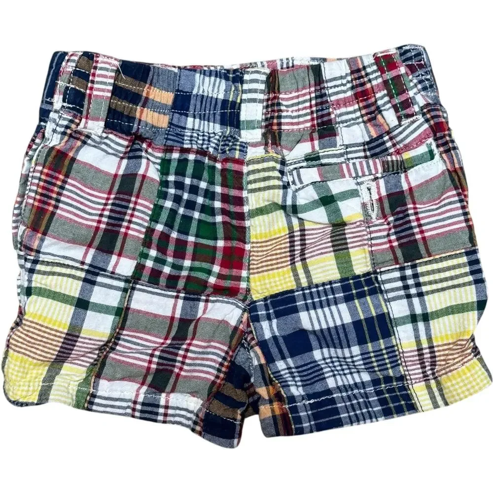 Ralph Lauren Patchwork Madras Shorts Multicolor Plaid 3mo